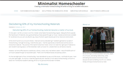 Desktop Screenshot of minimalisthomeschooler.com