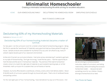 Tablet Screenshot of minimalisthomeschooler.com